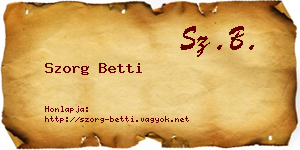 Szorg Betti névjegykártya